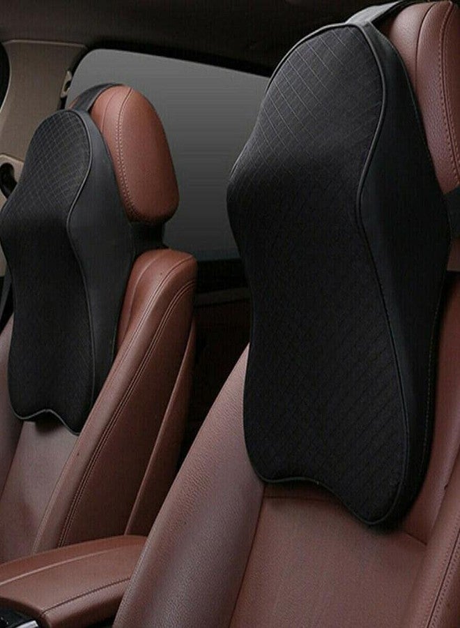 ECAPT Car Seat Headrest Neck Rest Pillow Cushion for All Cars- Ergonomic Car Neck Pillow Memory Foam Neck Support for Neck/Back Pain Relief Neck Rest Support Cushion (Black), Pack of 1 - Image 2